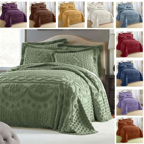 queen size chenille bedspreads clearance